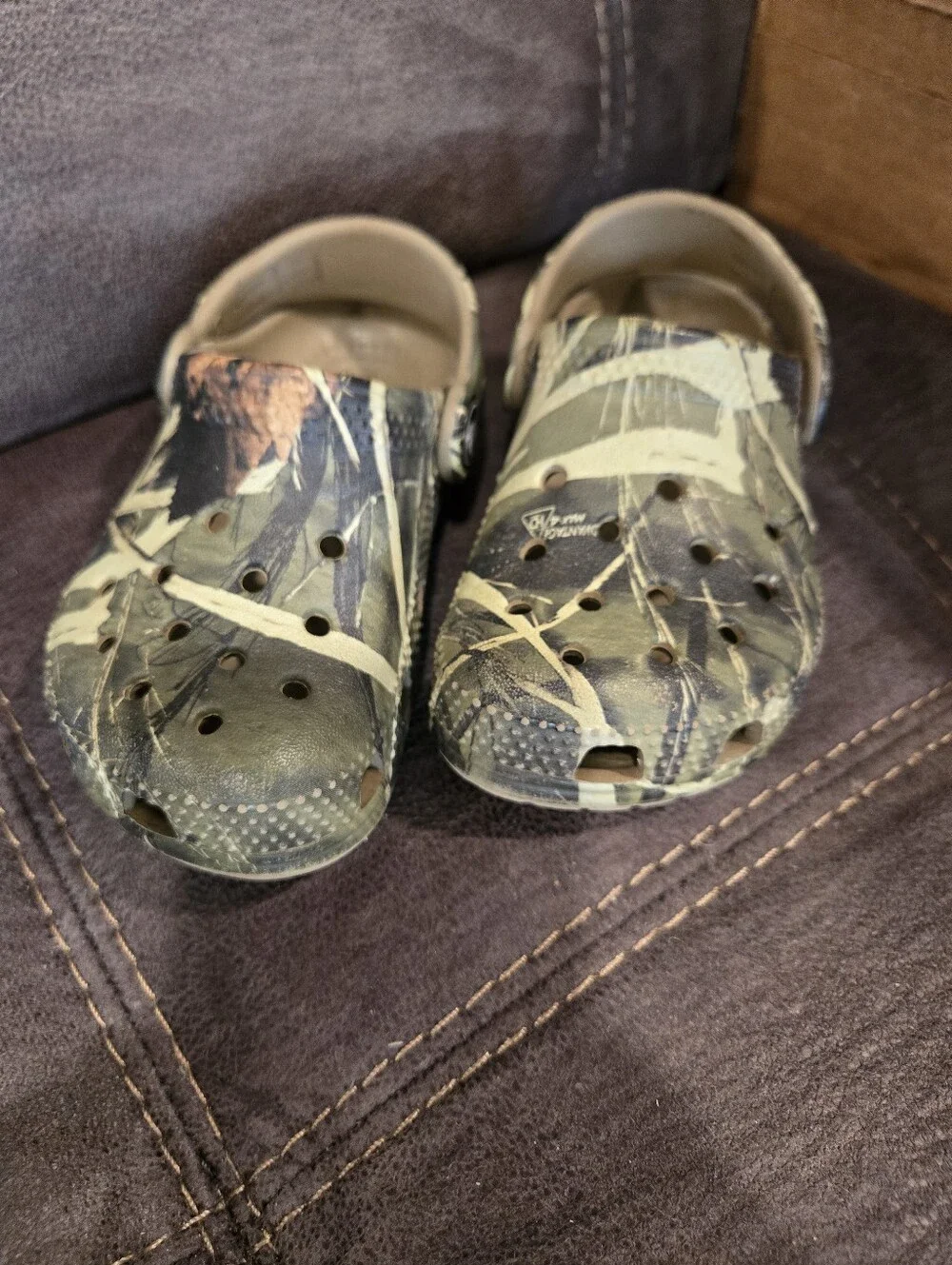 Toddler Camo Crocs Slip-On Clogs - Green